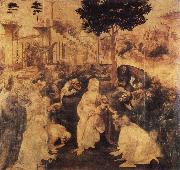 Leonardo  Da Vinci Adoration of the Magi oil painting